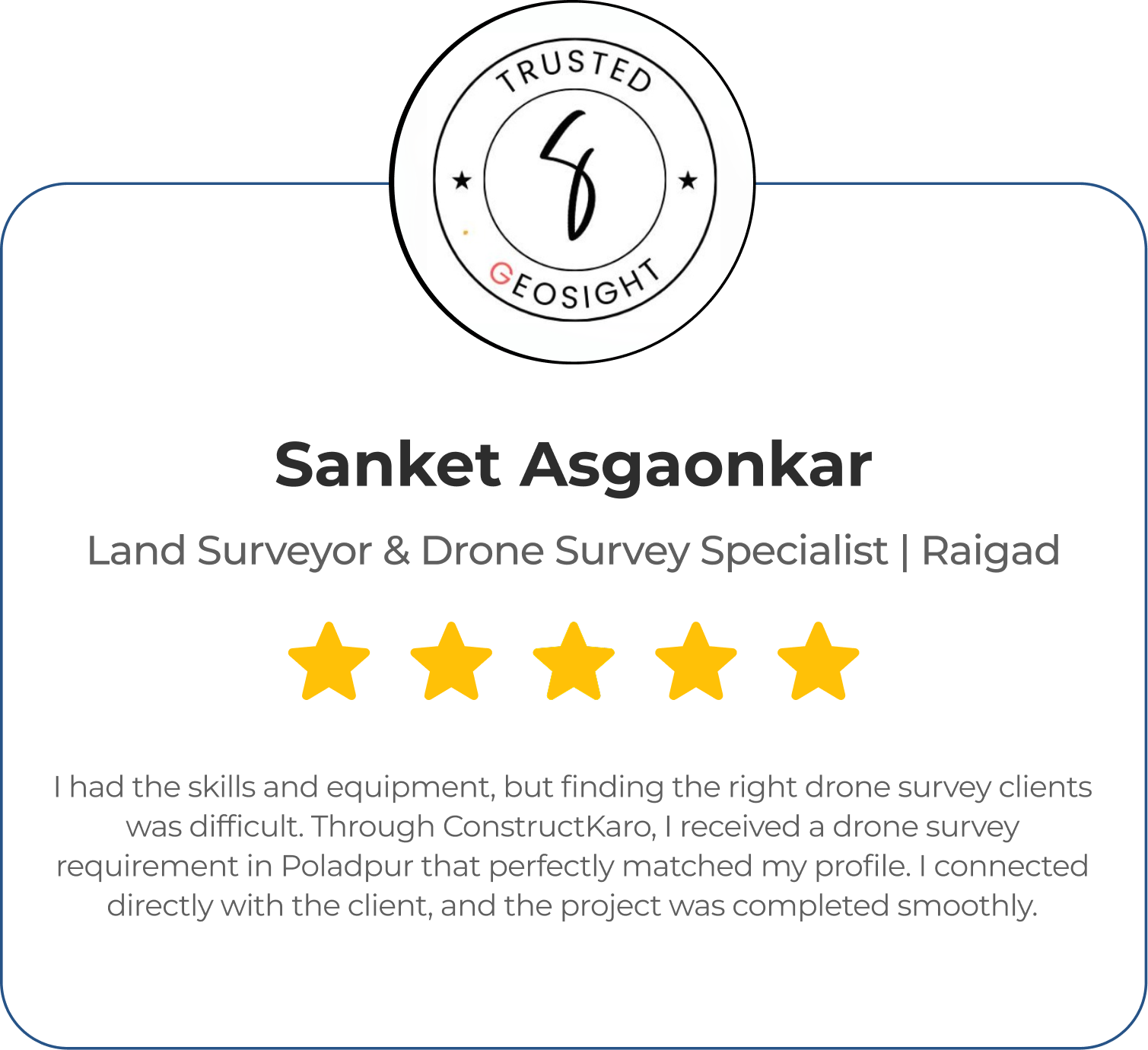 ConstructKaro customer testimonial