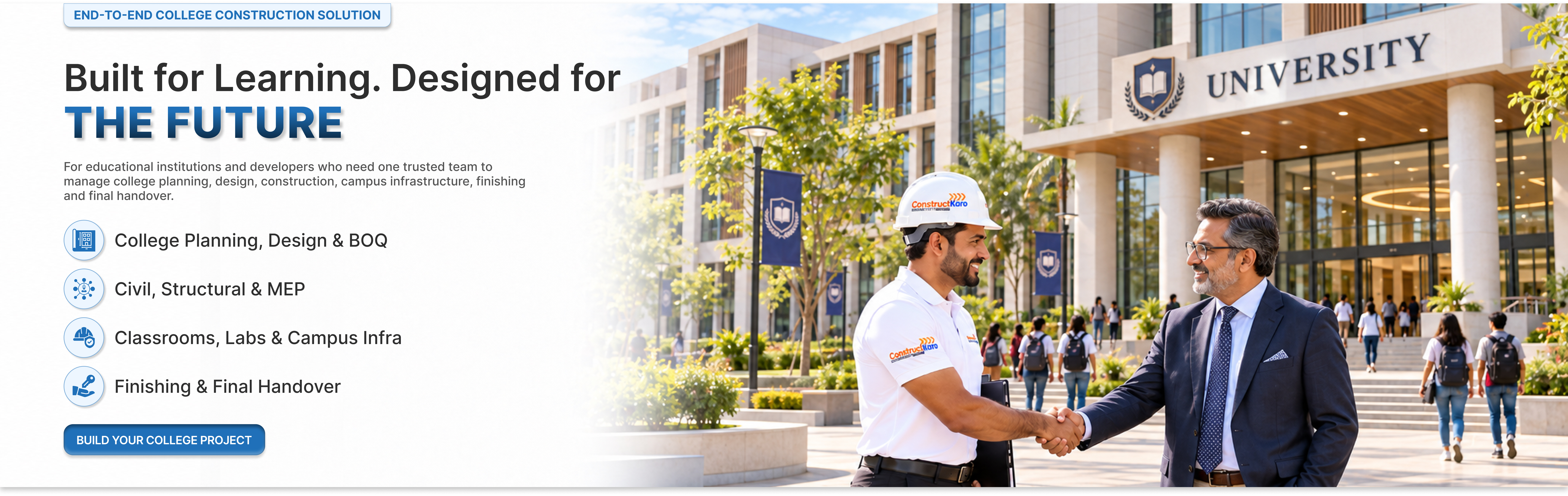 End-to-End College Construction Solution