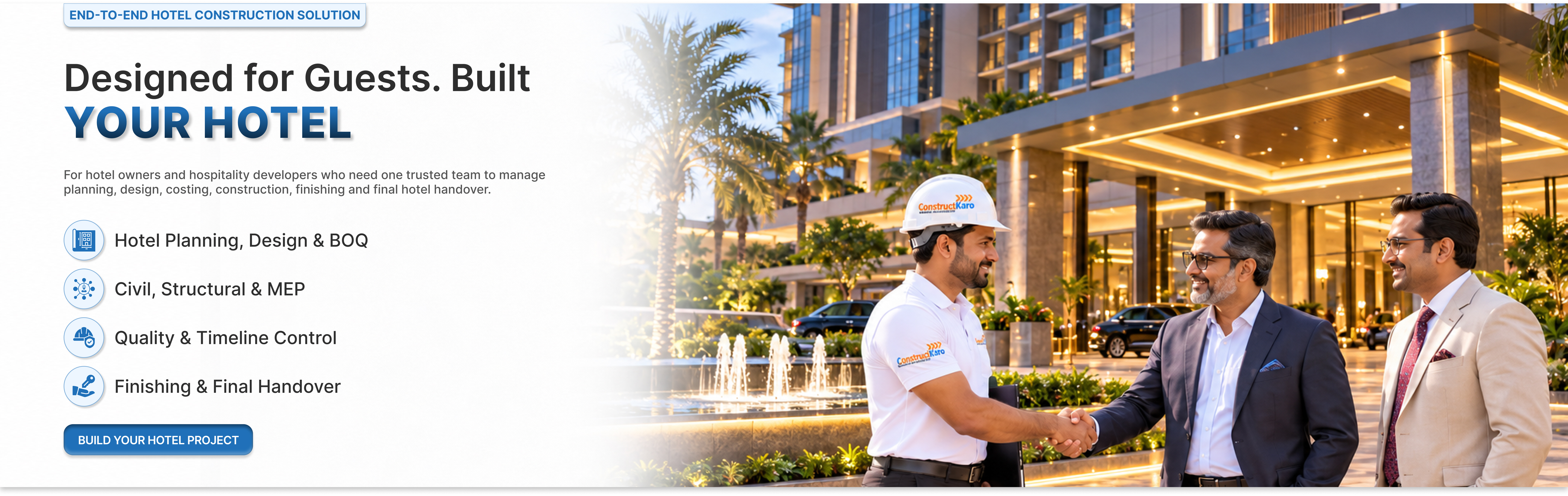 End-to-End Hotel Construction Solution